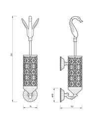 Migliore Luxor Ершик настенный, стекло/золото 26118