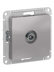 Розетка Systeme Electric ATLASDESIGN TV оконечная 1DB механизм алюминий ATN000391