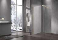 Душевая перегородка Vincea Walk in 600x2000 VSW-1H600CLG   брашированное золото — миниатюра 2