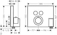 ��������� Axor ShowerSelect 36712000 ��� ���� ������������, ���������, 2 �����������, � ����������