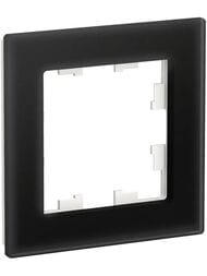 Рамка Systeme Electric ATLASDESIGN NATURE 1 пост, СТЕКЛО ЧЕРНЫЙ ATN321001