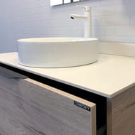 Тумба COMFORTY Порто-90 (905х642х520) подвесная, с раковиной и столешницей,дуб дымчатый 00-00009322