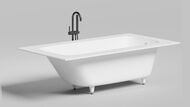 Ванна встраиваемая Salini Orlanda Plus 102024M 1900х1000х600 иск. каменьS-Stone, белый матовый