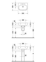 ���������� DURAVIT D-CODE 550�430�175 ��������� ��� ���������, ������� 23105500002