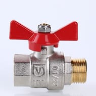 Кран шаровый 1"ВН VALTEC BASE красная бабочка VT.218.N.06