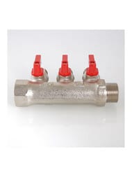 Коллектор VALTEC 3/4" на 3 подв.с шаровыми  кранами 1/2"Н никель VTc.580.N.0503 — изображение 4
