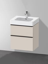 Тумба под раковину Duravit D-Neo (625x584x452мм) подвесная, цвет: тауп матовый DE4376004910000 — изображение 2