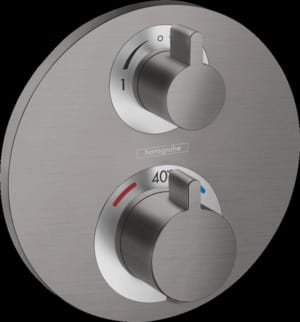 Смеситель Hansgrohe Ecostat S 15758340 термостат, внеш.часть, шлифованный черный хром