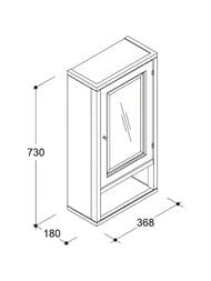 Шкаф с нишей Caprigo Джардин 360 ontano 362х730х180 правый 10492R-002 — миниатюра 5