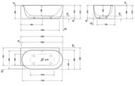 ����� Duravit Luv 1850x950�610 � ����� ����, ��������� ������ � �����, 2 ������� 700431000000000