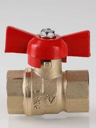 Кран шаровый VALTEC СТАНДАРТ 1/2"ВВ бабочка (PN40) VT.122.GN.04 — изображение 3