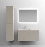 Тумба под раковину SANCOS Snob T (995х445х500) подвесная, левая, два ящика, Beige Soft SNT100LCE