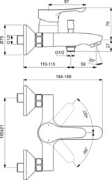 ����� ���������� 3�1 Ideal Standard ALPHA ��� �����������, �����/����, ������� �������� BD004AA