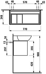����� ��� ���������� Laufen INO 4.2540.1.030.171.1 (780�350�355) 1 ����, ������ ����