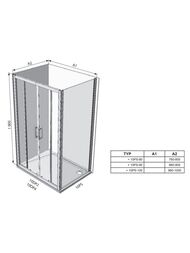 ������� ������ RAVAK 10� 10PS (1000�1900) ������, �����+�����������
