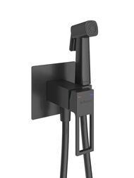 Смеситель BelBagno LUCE LUC-HGN-NERO однозахватный, с гигиеническим душем, цвет: черный матовый