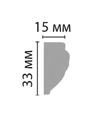 Молдинг с рисунком DECOMASTER D101B ДМ (33*15*2000мм) белый, под покраску (шт.)