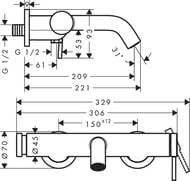 ��������� Hansgrohe Tecturis S ��� �����/����, ���������, ������������� ���� 73422000