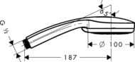 ����� ��� ���� Hansgrohe Croma 100 Vario, 4 �������, ���� 28535000