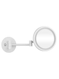 Зеркало косметическое Bemeta White 112101144 d=160мм, подсветка, 5-кратное увеличение, цвет: белый