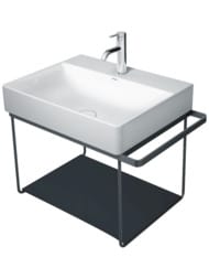 Полка стеклянная для консоли Duravit DuraSquare 570х380 черная 0099648400
