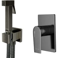 Смеситель встраиваемый WasserKRAFT A84095 с гигиеническим душем (комплект), оружейная сталь