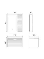 Тумба с раковиной COMFORTY Танжер-70П (710х460х475) подвесная, белый матовый 00-00019565