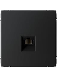 Розетка Systeme Electric ARTGALLERY компьютерная RJ45, кат. 5е, механизм, карбон, GAL001083