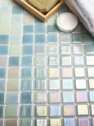 Мозаика Vidrepur Shell Mix Green 553/554 (317х317) на сетке, зеленый микс (шт.) — изображение 2