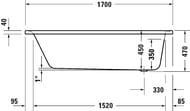 ����� ��������� Duravit Soleil by Starck ������������, 1700�750��, ����� 700501000000000