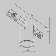Трековый светильник Maytoni Alfa (Альфа) TR122-2-7W3K-BS Exility 3000K 7Вт 50°, IP20, черный