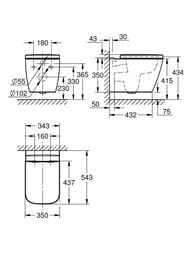 ������ ��������� Grohe BauEdge Ceramic (343�434�543) ������������, ������� �/�, ����� 106740SH00