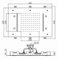 ������� ��� Zucchetti Z94218.C41 600�400��, ����.�����, Brushed Gold