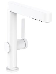 Смеситель Hansgrohe Finoris 76063700 для раковины, с выдвижным изливом, матовый белый — миниатюра 1