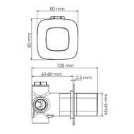 Переключатель WasserKRAFT Nuther A264 на 2 потребителя, однозахватный, черный Soft-touch