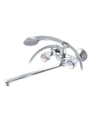 Смеситель для ванны VARION Armaturen ПАРМА 7019 18 1 шаровый перекл.,резин. кр.,плоский излив 400мм