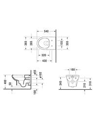 ������ ��������� Duravit  1 365�540�350��, ������������, ������� � �����������, ����� 45620900A1