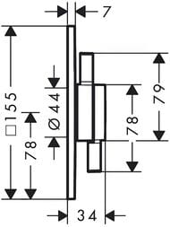 ��������� Hansgrohe DuoTurn E 75417000 ��� �����, ������������, �������� �������, ����
