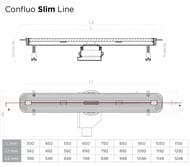Душевой лоток BETTOSERB Drain Slim 850 мм с решеткой, 68мм, сталь 13100035