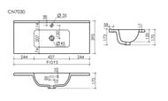 Раковина мебельная Ceramicanova накладная Compact 910x395x170, белый CN7030 — изображение 5