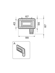 Перелив прямоугольный Omoikiri OV-02-GB 4956769 графит