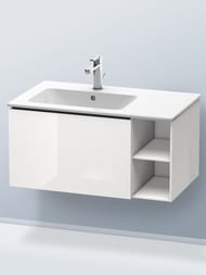 Тумба под раковину Duravit L-Cube 820х400х481 подвесная, 1 ящик, белый глянец LC619102222 — изображение 2
