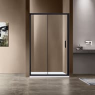 Душевая дверь Vincea Garda 1400х1900 профиль черный, стекло прозрачное VDS-1G140CLB — миниатюра 1