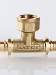 Тройник VALTEC аксиальный, 16х1/2"Вх16, латунь, VTm.432.BG.160416 — миниатюра 5