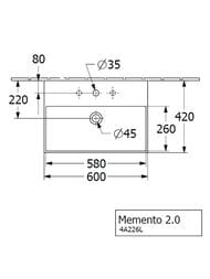 �������� Villeroy & Boch Memento 2.0 4A226LR7 (600�420�135) ��� ��������,������ �������