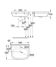���������� Grohe Euro Ceramic 39335000 ��������� (595�149�482)