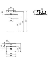 ���������� Ideal Standard CONCA (400�350) � 1 ���������� ��� ��������� � ��������� T369501