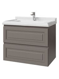 Тумба под раковину Caprigo Wales 80 (790х600х458) подвесная, 2 ящика, цвет айрон 36012UV-SF025
