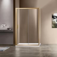Душевой уголок Vincea Garda 1200х1000х1900 VSR-1G1012CLG прямоугольный, брашированное золото — миниатюра 1