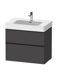 Тумба под раковину Duravit D-Neo (625x784x452мм) подвесная, графит матовый DE4377004490000 — миниатюра 1
